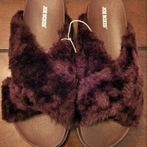 Joe Boxer Criss Cross Slides Slippers Women's Size Medium NWT